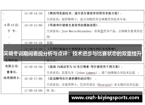 吴曦冬训期间表现分析与点评：技术进步与比赛状态的双重提升