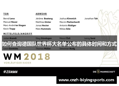 如何查询德国队世界杯大名单公布的具体时间和方式